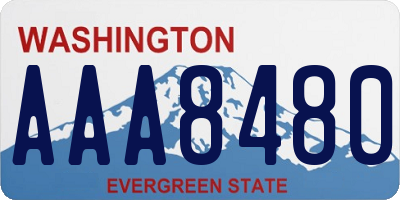 WA license plate AAA8480