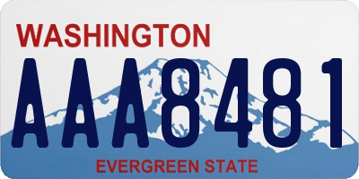 WA license plate AAA8481