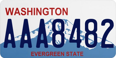 WA license plate AAA8482