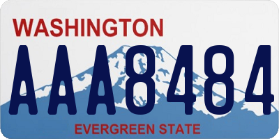 WA license plate AAA8484