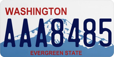 WA license plate AAA8485