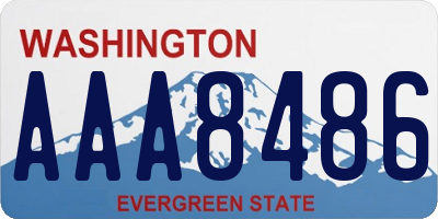 WA license plate AAA8486