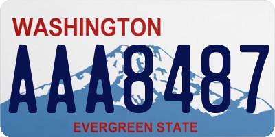 WA license plate AAA8487