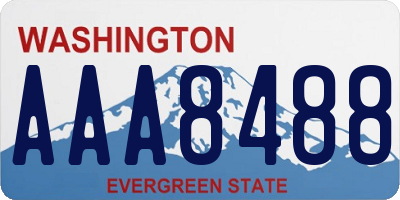 WA license plate AAA8488