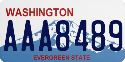 WA license plate AAA8489