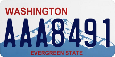 WA license plate AAA8491