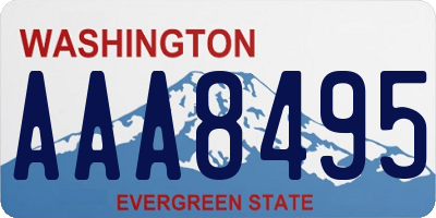 WA license plate AAA8495