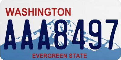 WA license plate AAA8497