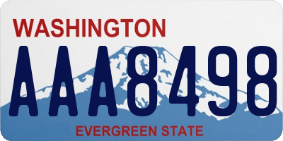 WA license plate AAA8498