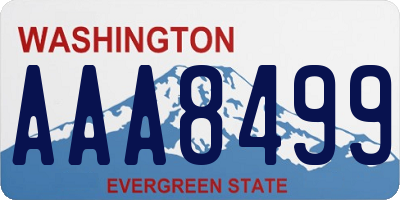 WA license plate AAA8499