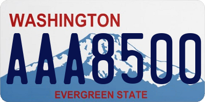 WA license plate AAA8500