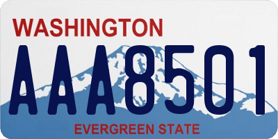 WA license plate AAA8501