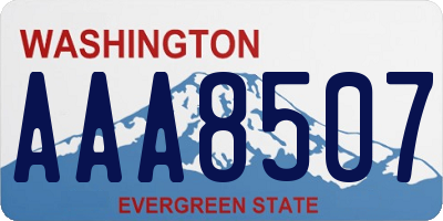 WA license plate AAA8507