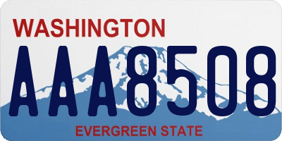 WA license plate AAA8508