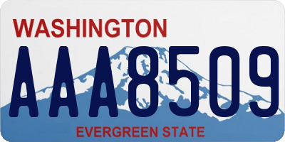 WA license plate AAA8509