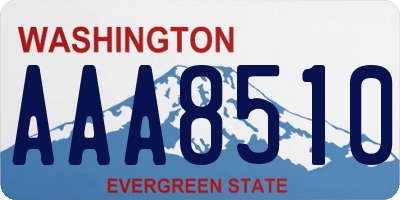 WA license plate AAA8510