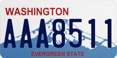 WA license plate AAA8511