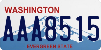 WA license plate AAA8515