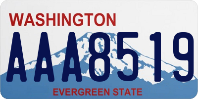 WA license plate AAA8519