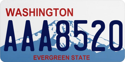 WA license plate AAA8520