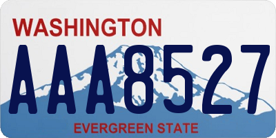 WA license plate AAA8527