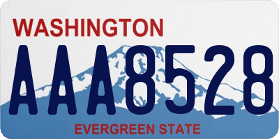 WA license plate AAA8528