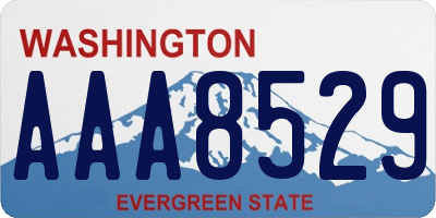 WA license plate AAA8529