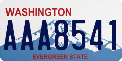 WA license plate AAA8541