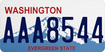 WA license plate AAA8544