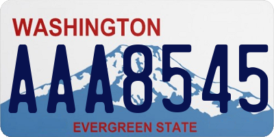 WA license plate AAA8545