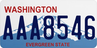 WA license plate AAA8546