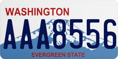 WA license plate AAA8556