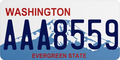 WA license plate AAA8559