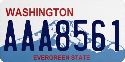 WA license plate AAA8561