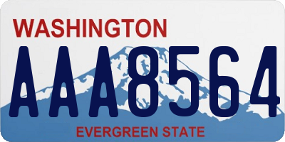 WA license plate AAA8564
