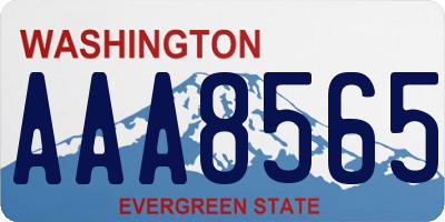 WA license plate AAA8565