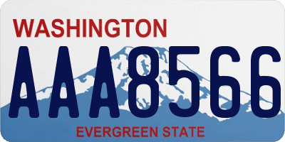 WA license plate AAA8566