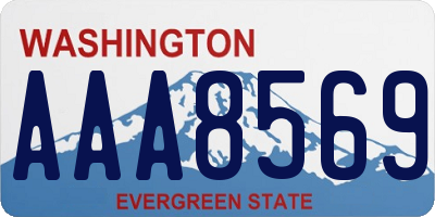 WA license plate AAA8569