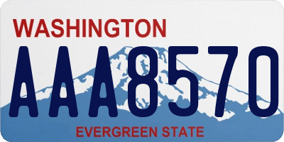 WA license plate AAA8570