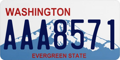 WA license plate AAA8571