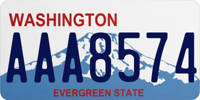 WA license plate AAA8574