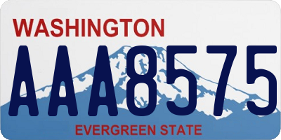 WA license plate AAA8575