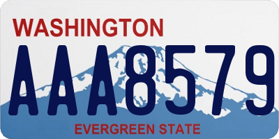 WA license plate AAA8579