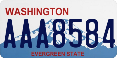 WA license plate AAA8584