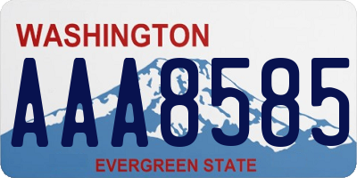 WA license plate AAA8585