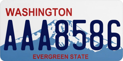 WA license plate AAA8586