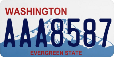 WA license plate AAA8587