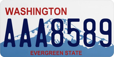 WA license plate AAA8589