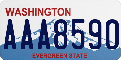 WA license plate AAA8590