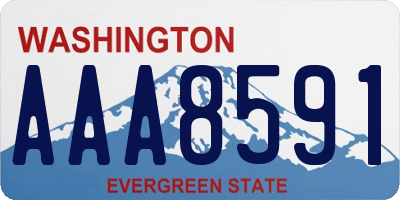WA license plate AAA8591